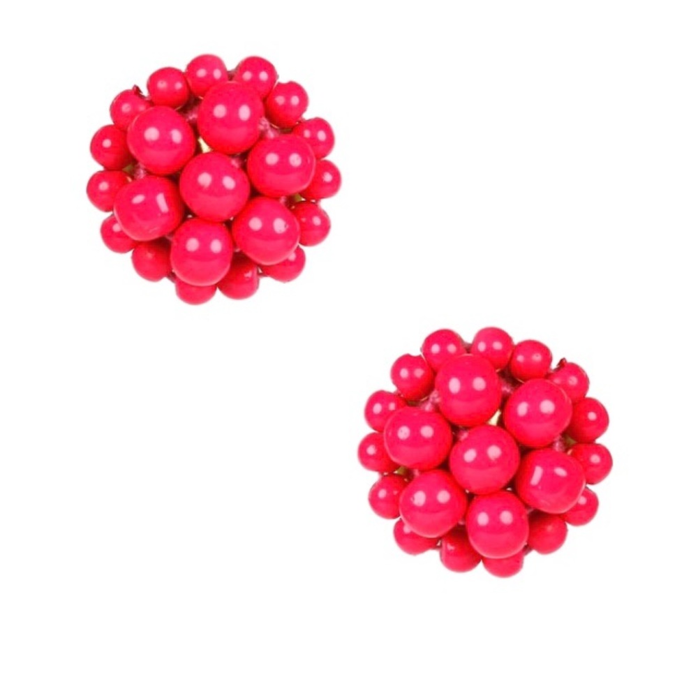 Lisi Lerch Button post earrings in Miss Pink